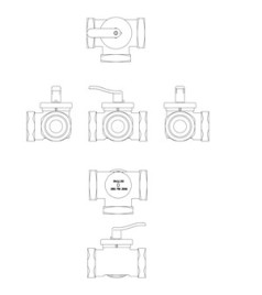 Поворотний 3-х ходовий клапан Danfoss HRE 3 20/6.3, PN6