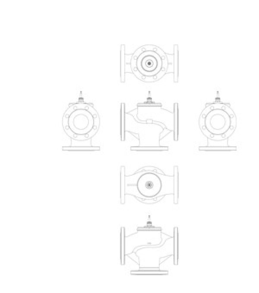 Клапан 3-ходовий, сідловий фланцевий Danfoss VF 3 PN16 80/100