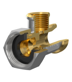 Компенсатор гідроударів Flamco Flexofit S 1/2" з трійником G 3⁄4" ЗР x G 3⁄4" ВР