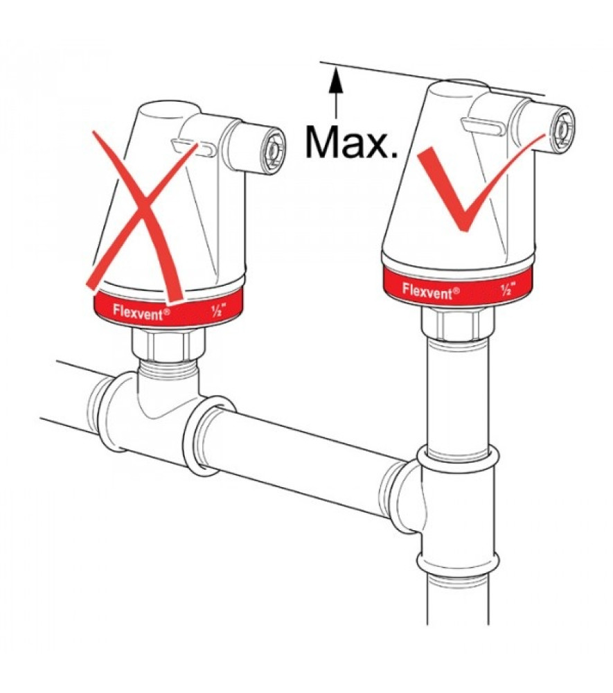 Повітрявідвідник Flamco Flexvent Super 1/2"