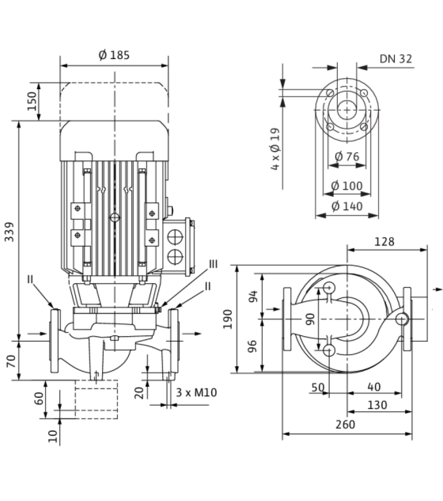 Насос Wilo IPL 32/125-1,1/2