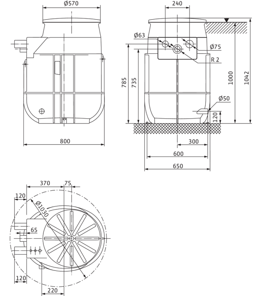 Пластикова ємність для стоків Wilo DrainLift WS 50E
