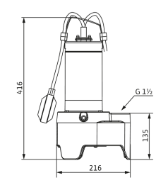 Насос для каналізації Wilo REXA MINI3-V04.09/M05-523/A-10M