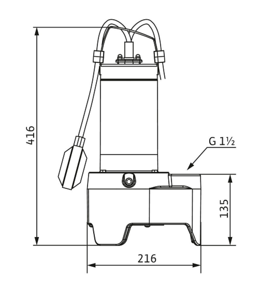 Насос для каналізації Wilo REXA MINI3-V04.09/M05-523/A-10M